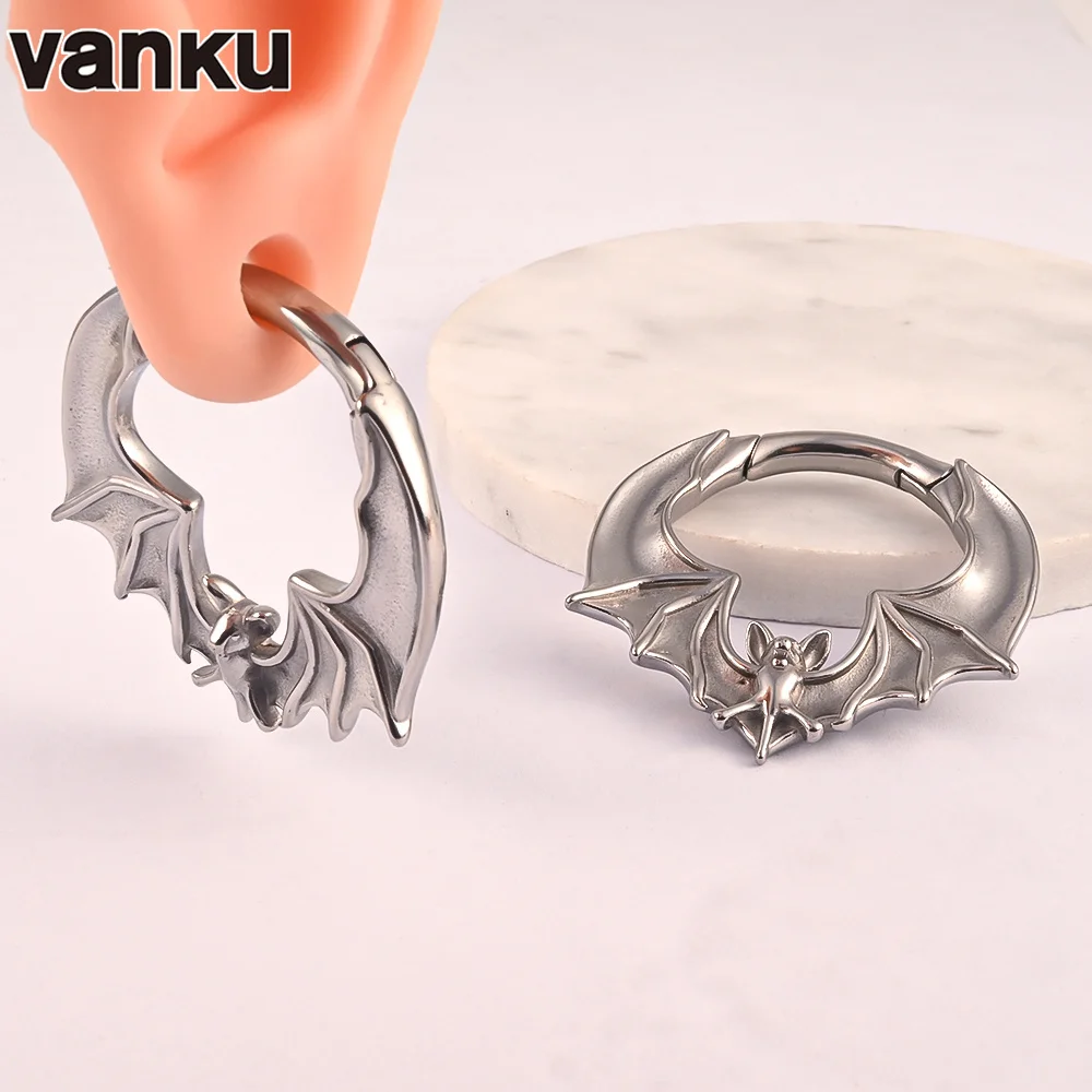 Vanku 10pc 316L steel Cool Heavy Ear Weight Animal Ear Hoop earring Weights Piercing Ear Taper Piercing Body Jewelry