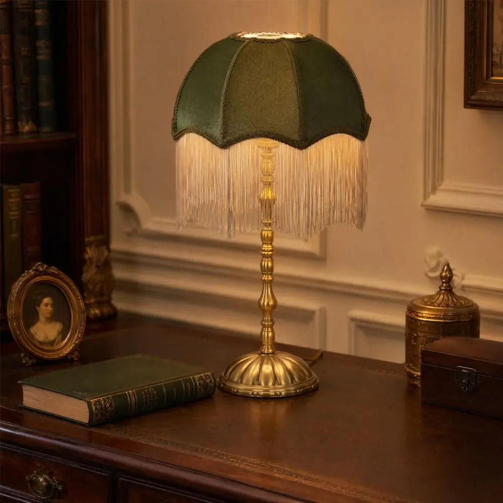 20CM 25CM 30CM Fabric Lampshade Vintage Style European-style Retro Lampshade Easy To Replace Premium Feel 20CM 25CM 30CM