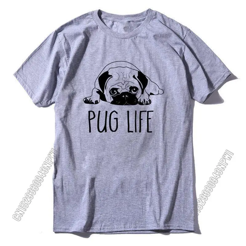 Unico 100% cotone vai a casa o vai duro Pug stampato T-Shirt girocollo da uomo Graphic Design girocollo T-Shirt da uomo top Tees