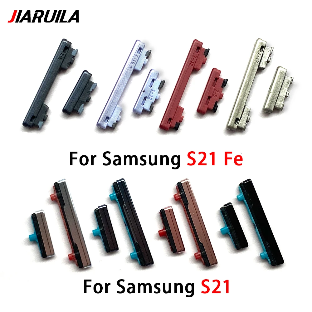 Neues Seitenvolumen-Tasten- und Ein-/Aus-Tasten-Flexkabel-Set Ersatzteile für Samsung S21 Fe / S21