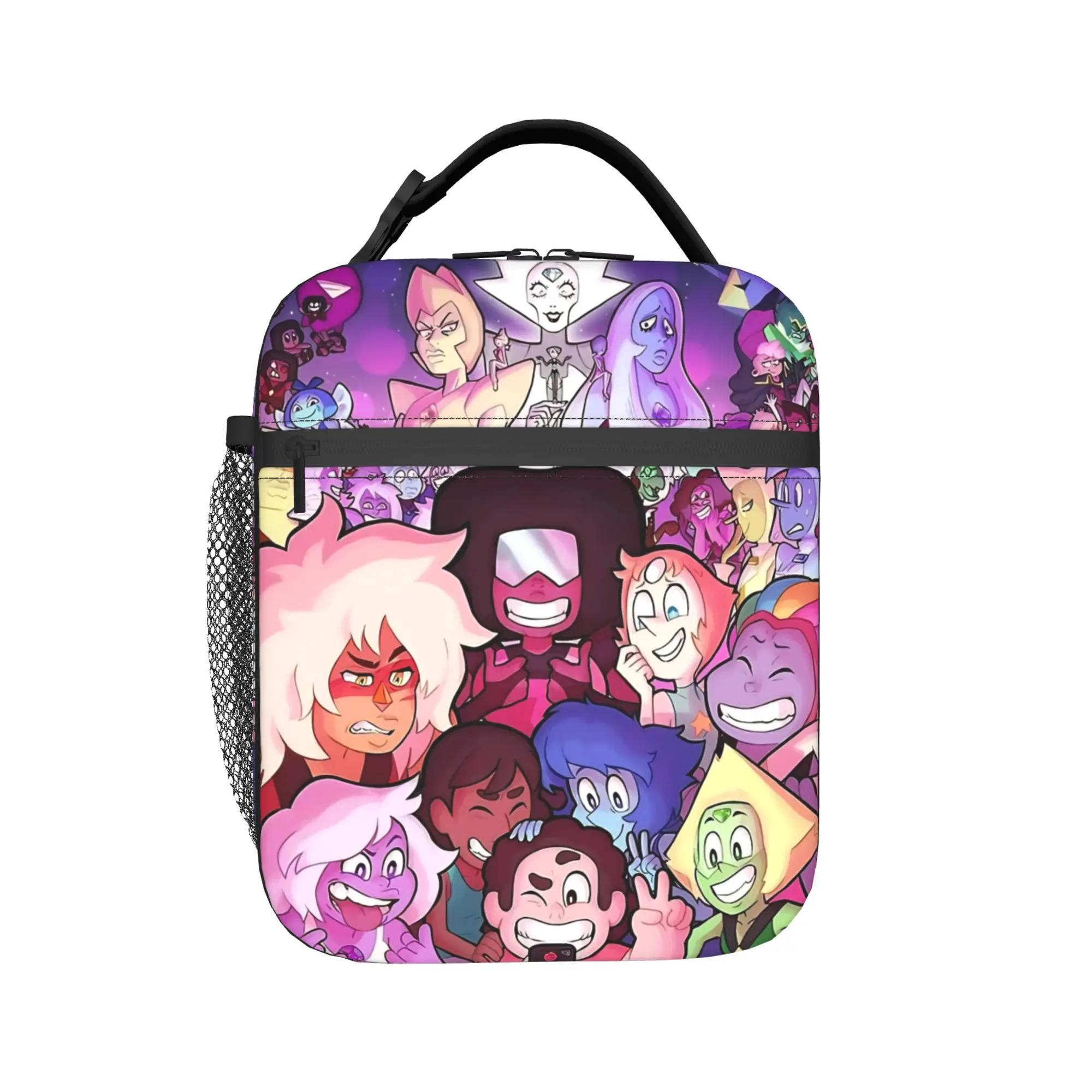 Crystal Gems Steven Universe  Lunch Bag For Child  School Graphic Design Lunch Box Kawaii Waterproof Thermal Tote Handbags
