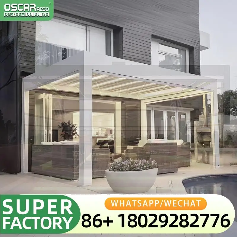 Outdoor Modern Aluminium Seaside Beach Pergola 3X3m 3x4m 3x5m 4x4m 5x3m 6x4m pergola