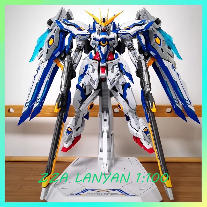 In-stock ZZA 1:100 LANYAN Alloy Frame Blue Flame Domestic Mecha Assembly Model Kit Children's Toy Display with Special Edition