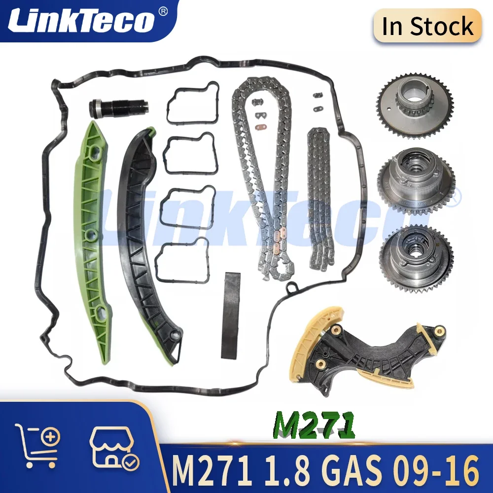 Engine Parts Timing Chain Kit & VVT Fit 1.8 L M271 GAS 09-16 For MERCEDES-BENZ C180 C200 C250 E200 E260 E250 SLK200 SLK250 CAR