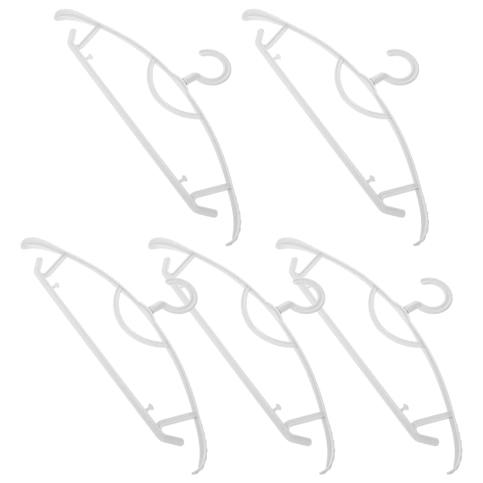 

5 Pcs Non-slip Plastic Hangers for Closet Wide Shoulder White Clothes Organizer Storage T-shirt Bold Simple Hanger