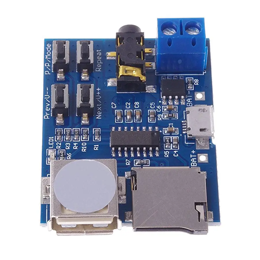 HOT Mp3 Lossless Decoders Decoding Power Amplifier Mp3 Player Audio Module Mp3 Decoder Board support TF Card USB