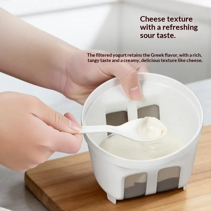 NEW Greek Yogurt Strainer Stainless Steel Strainer Whey Separation Tools Multi-functional Yogurt Filter With Fine Mesh