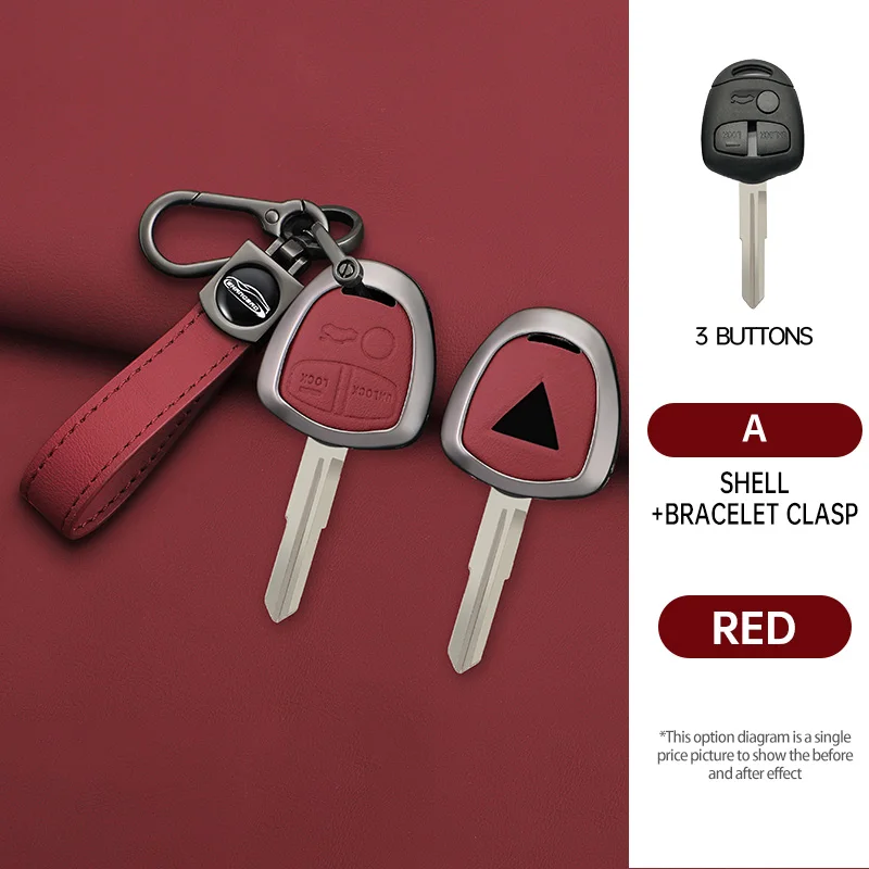 

Car Flip/Folding Key Case Holder Cover For Mitsubishi Lancer EX Evolution Grandis Outlander Triton Pajero ASX 3ButtonS Key Bag