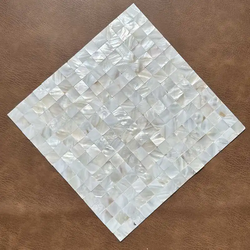 

Shell Mosaic Tile Natural White Mother of Pearl Wall Backsplash Bathroom Tiles MOP191 sheet