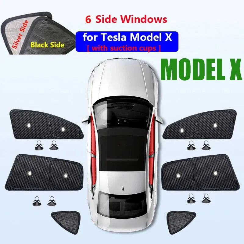 für Tesla Modell 3 Y S X 2025-2020 2026, Upgrade, Sichtschutz, Seitenfenster, Sonnenschutz, vorne und hinten, Windschutzscheibe, Blindschattierung, Outdoor, Camping