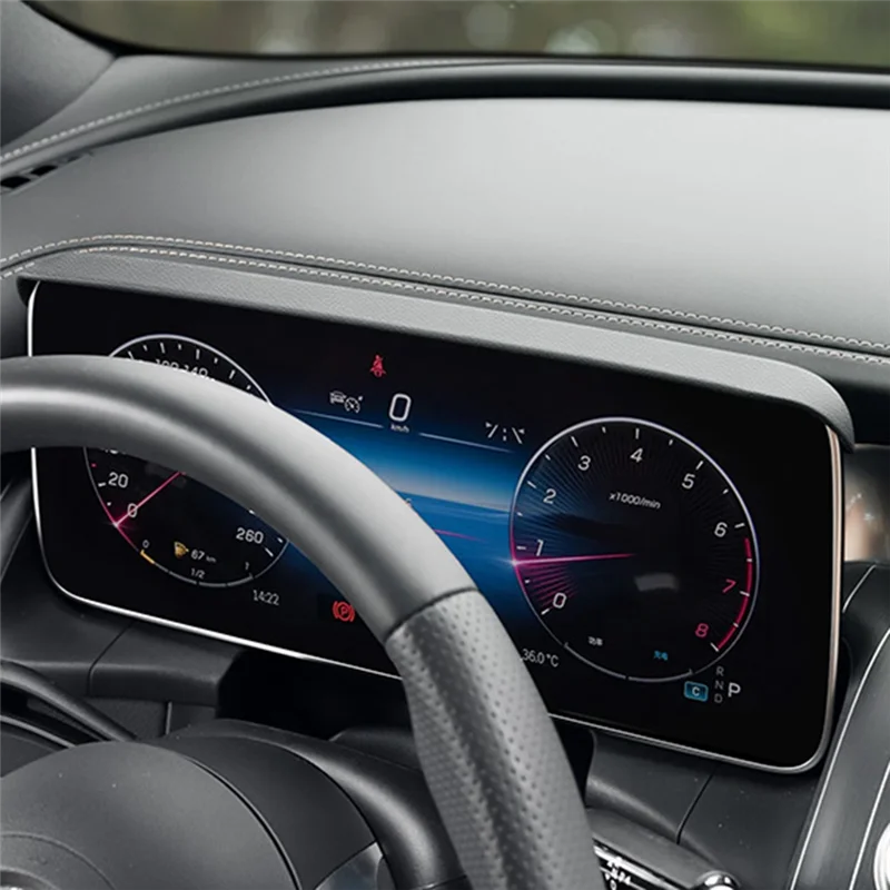 

Car Dashboard Navigation Screen Visor Cover For Mercedes-Benz E-Class 2024-2025 Center Navigation Shading Plate Trim