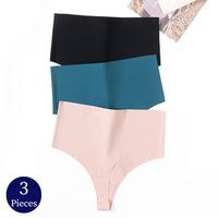 WarmSteps 3PCS/Set Women's Panties High-Rise Thongs Seamless Underwear Sexy Lingerie Comfortable G-Strings Sports Hot Underpants