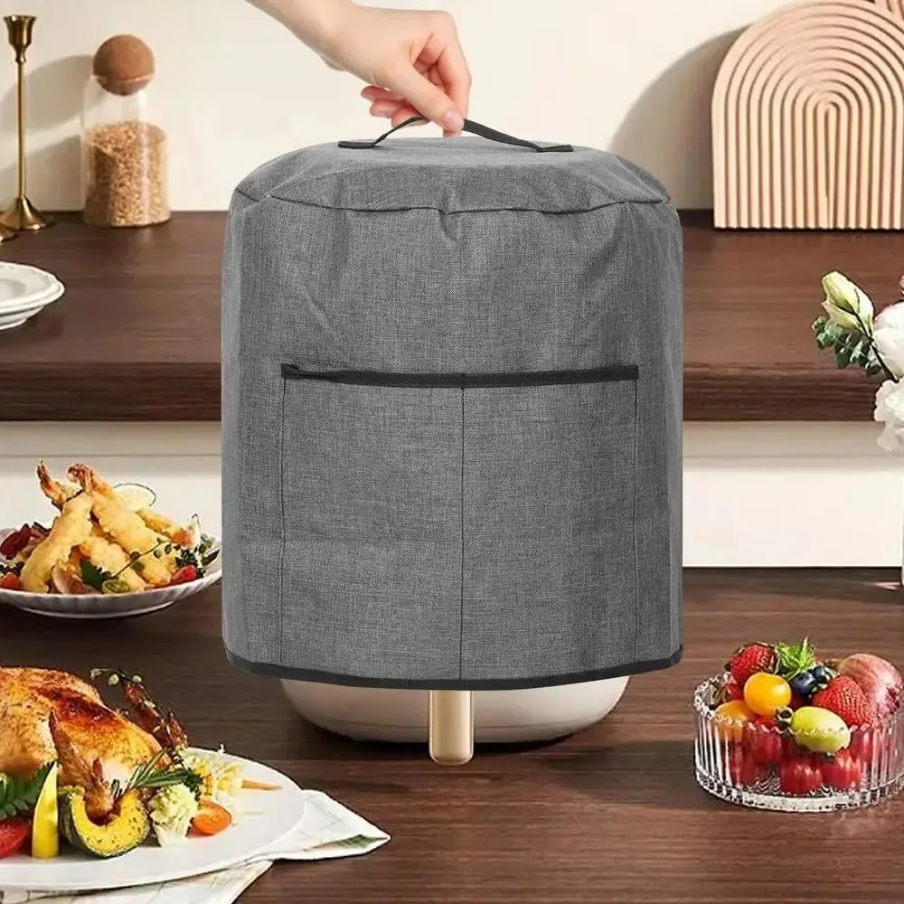 

Oxford Cloth Air Fryer Dust Cover with Pocket Washable Rice Cooker Protective Cover Oil-resistant Reusable