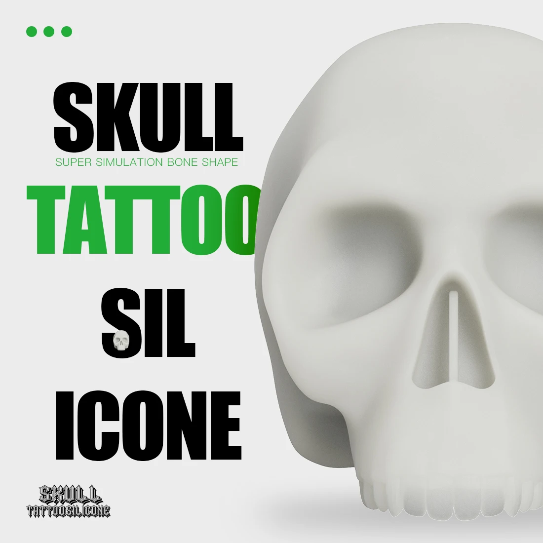 Dragonhawk New Tattoo Supplies Silicone Skull Tattoo Sil Icone Practice Supplies for Beginner Makeup Accessories Decoration