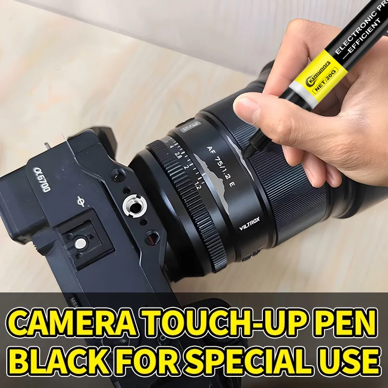 Camera Touch‑Up Paint Pen, Scratch & Peeling Repair for Camera Lens Shell Drone Sports Camera, DIY Maintenance Tool