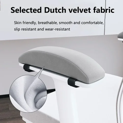 Imagen 2 del producto Almohadillas universales para reposabrazos de silla, 2 uds., negro, gris, alivio de codos, presión de antebrazo, cojín de reposabrazos de espuma viscoelástica para sillas de juegos de oficina