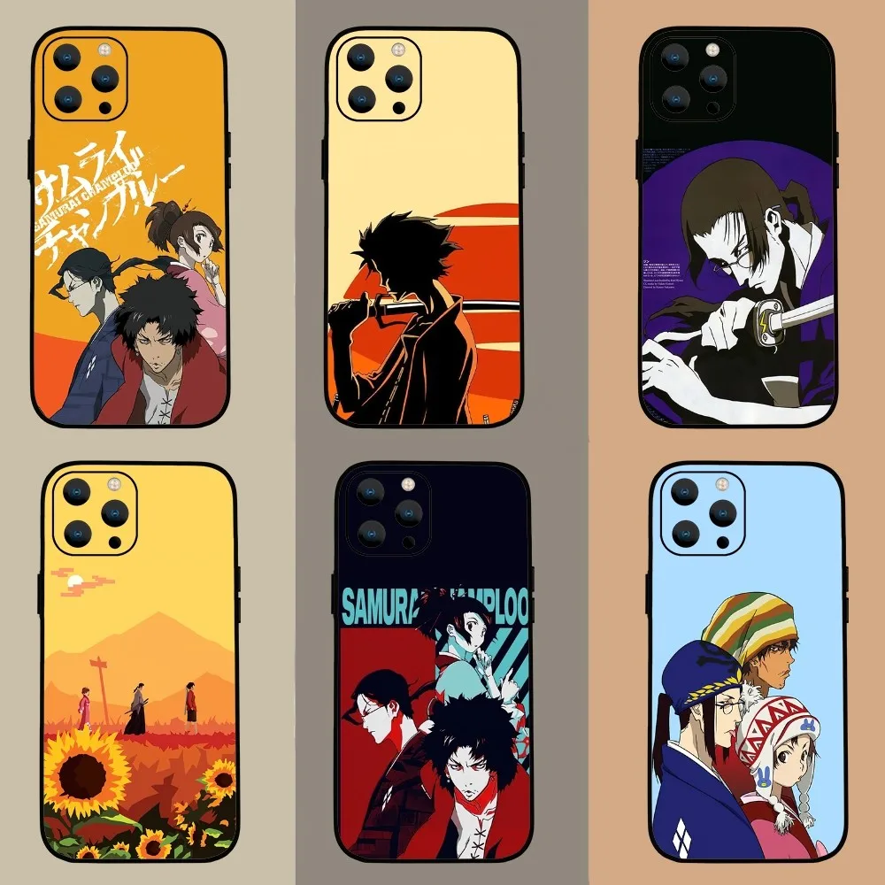 Anime Samurai Champloo  Phone Case For iPhone Mini 11 12 13 14 15 Pro XS Max X Plus SE XR Shell