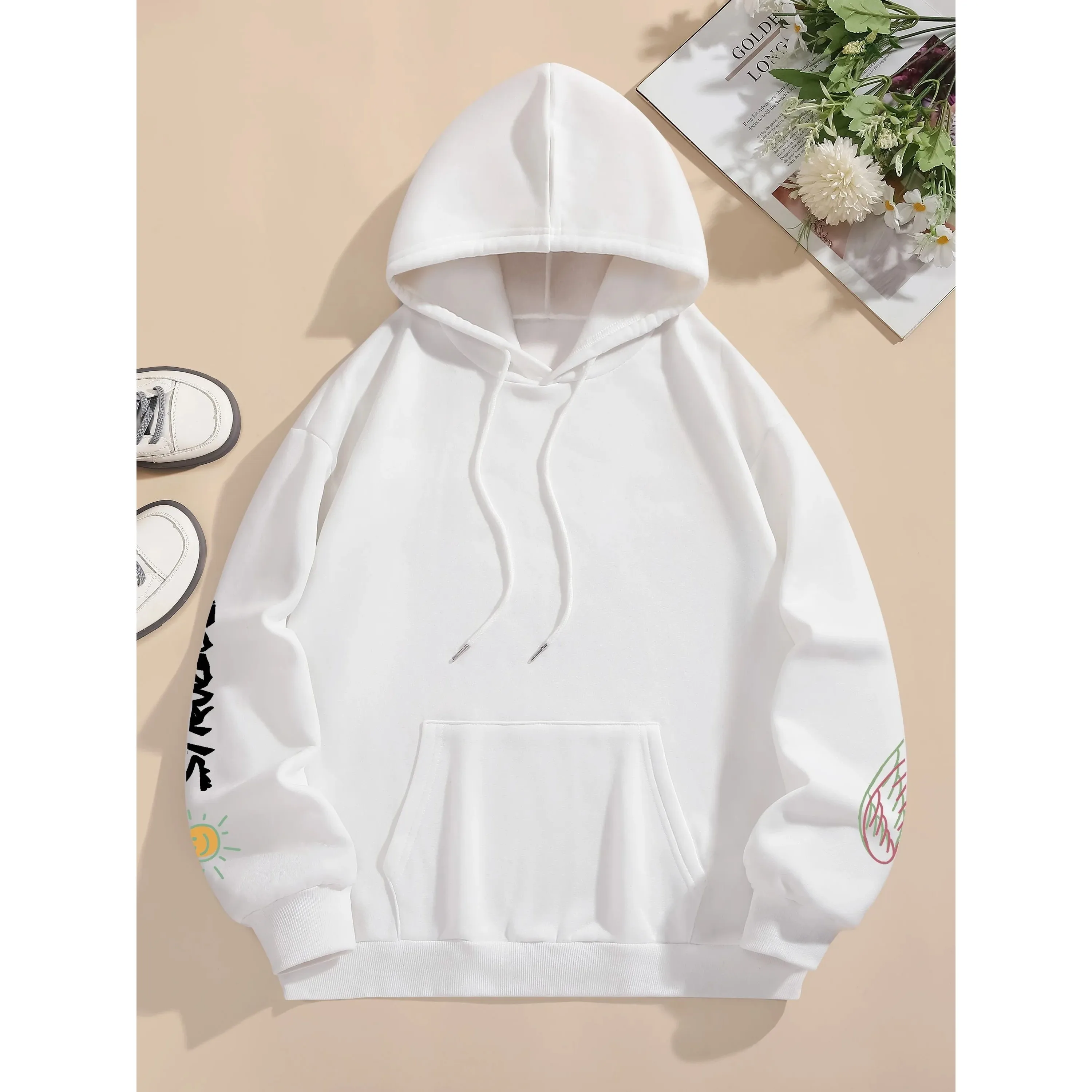 เสื้อสเวตเตอร์ผู้หญิงสไตล์สตรีทลายหมีพิมพ์ลายแฟชั่นลำลองสำหรับสุภาพสตรี ฤดูใบไม้ร่วง ปี 2024