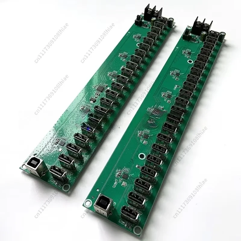 21 Port (20+1 Port Spare) USB Hub PCBA Circuit Board