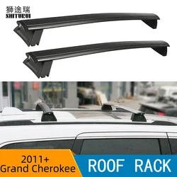 For JEEP Grand Cherokee 2010-2022 roof bar car special aluminum alloy belt lock Led lamp Roof luggage WK2 SRT-8 STEEL RAILS