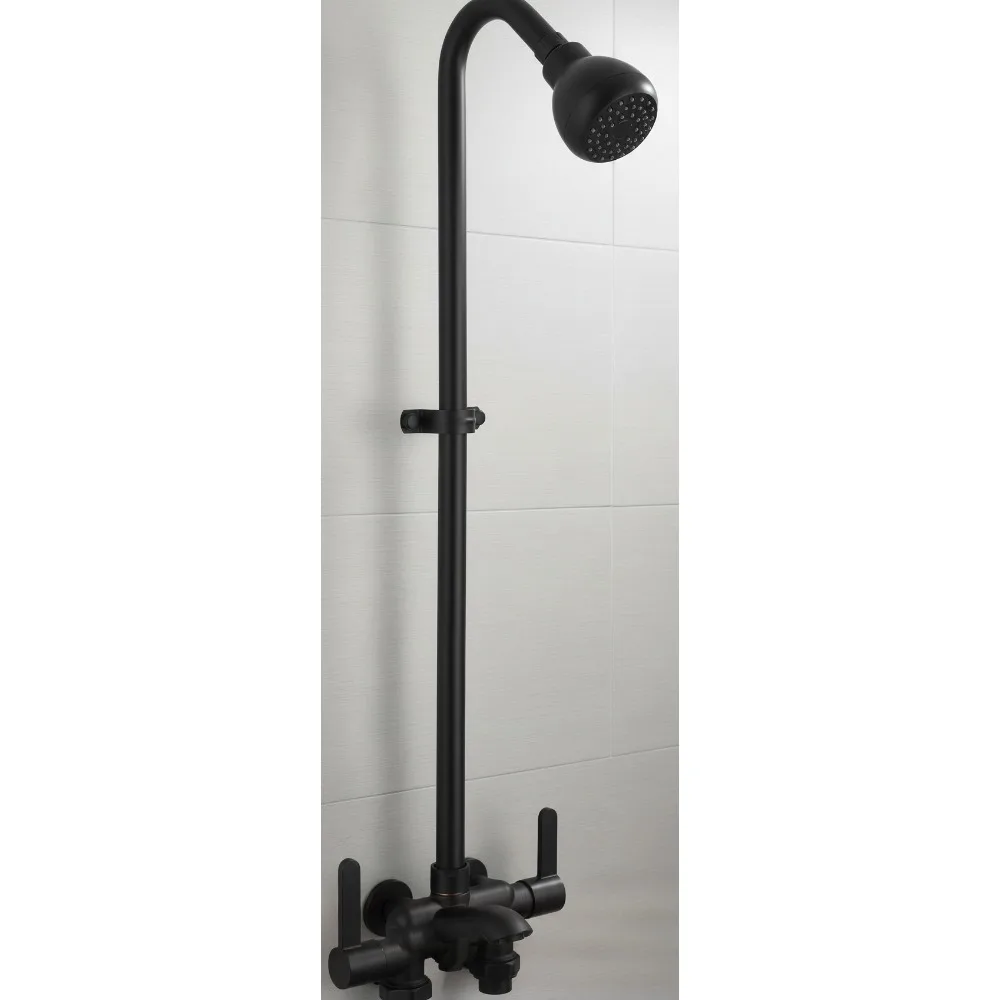 

Outdoor Shower Kit 3 Inch Center with Rotatable Head & 2-Handle Control for Pool, Beach, Garden Use