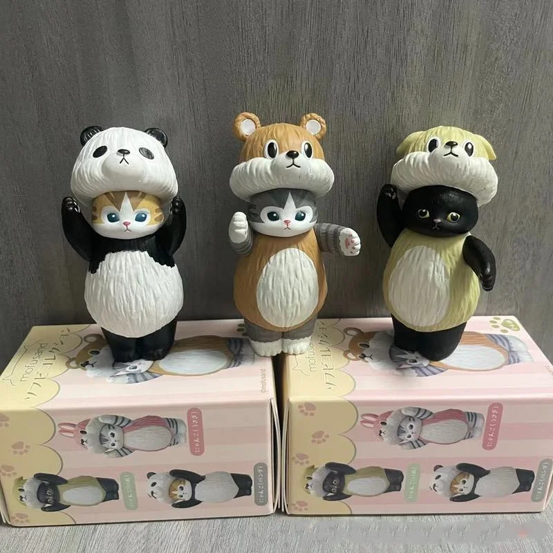 Costume Animal Cos requin chat Mofusand, poupée mignonne, décoration de bureau, modèle d'ornement de voiture, jouets tendance, cadeaux Surprise à collectionner