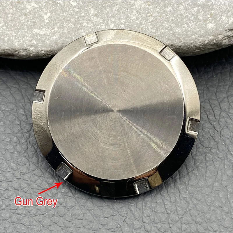 Gun Grey NH35 Caseback Mod Transparent Glass Sapphire Back Cover Fit SKX007 Turtle Tuna Samurai NH35 Movement Watch Cases Custom