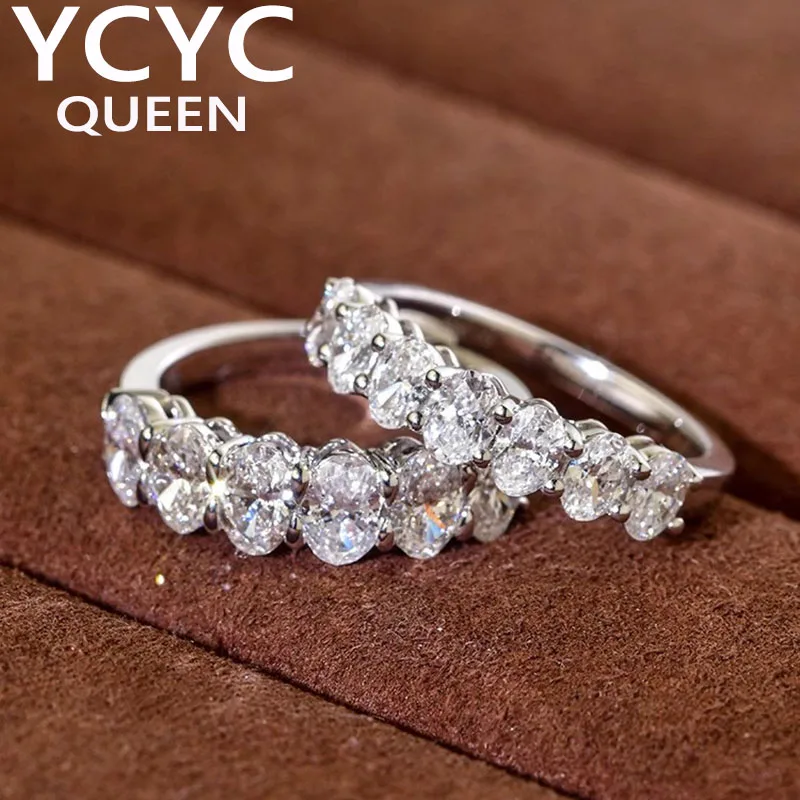 

1 2 3 4 5 6 Carat Real Platinum PT950 Gold Ring Women Engagement Anniversary Wedding Ring Oval shape Moissanite Diamond Ring
