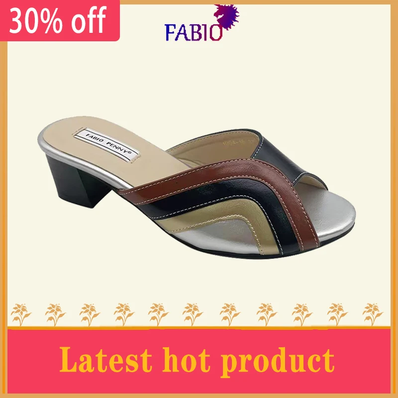 New Italian style simple patchwork multi-color fashion heel design women's shoes Outdoor casual party women's sandals