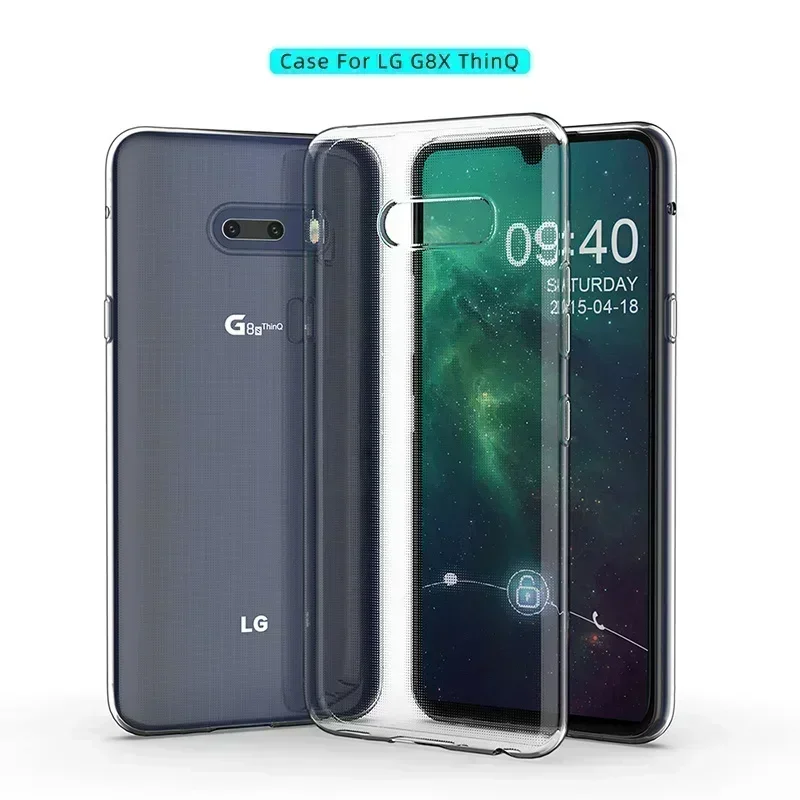 For LG G9 G8 G8S G8X G7 ThinQ Soft Phone TPU Case Transparent Silicone Case for LG Stylo 6 K62 ShockProof Clear Protective Cover