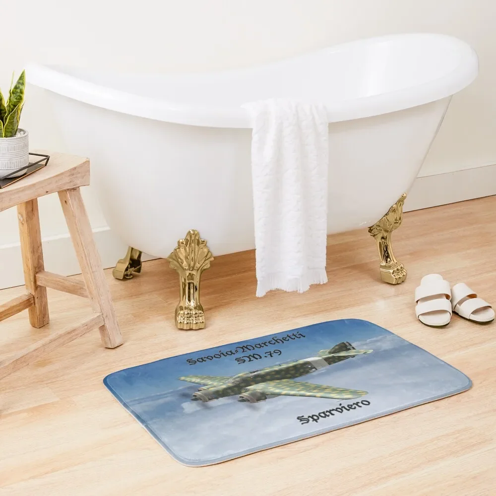 

Famous Aircraft Savoia-Marchetti SM.79 Bath Mat For Toilet Carpet For Shower Entrance Carpet Mat