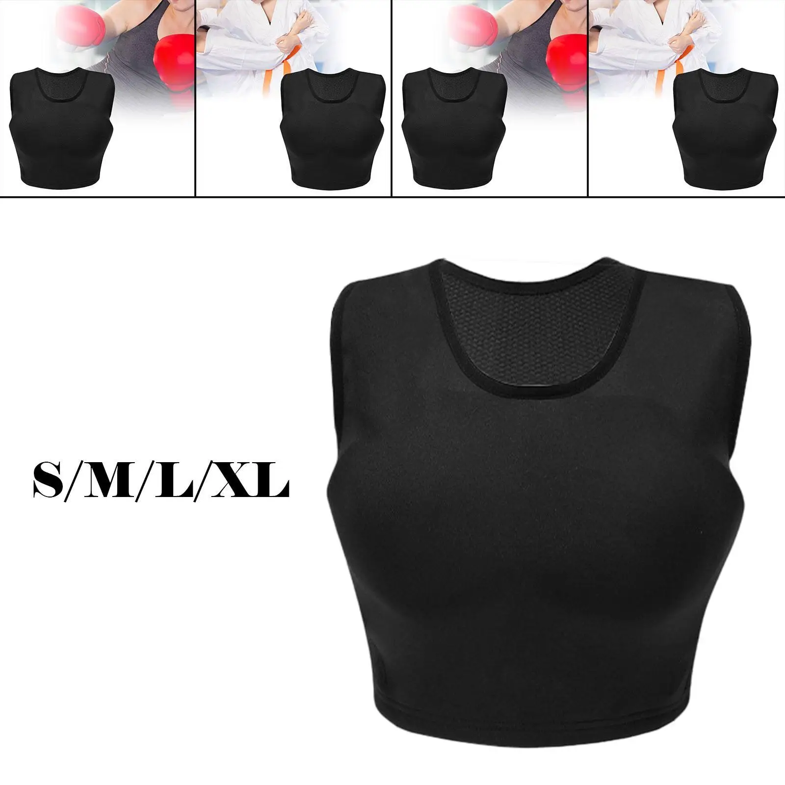 

Karate Chest Protector for Women Protecting Vest Boxing Protection Chest Guards for Rugby Hockey Football Volleyball Home Gym