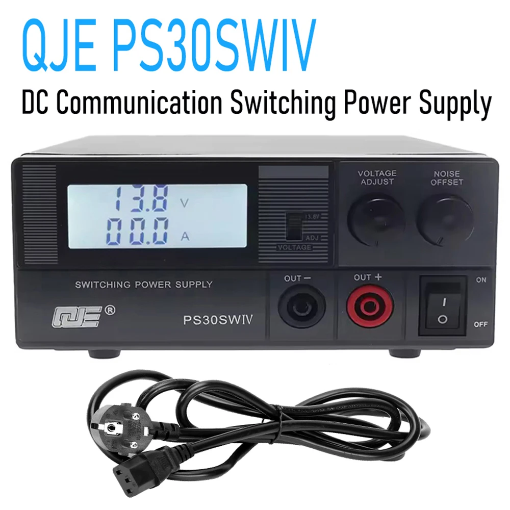 QJE PS30SWIV Power Supply 13.8V 30A DC Communication Switching Power Supply Automotive Adjustable Linear Power Supply Stable