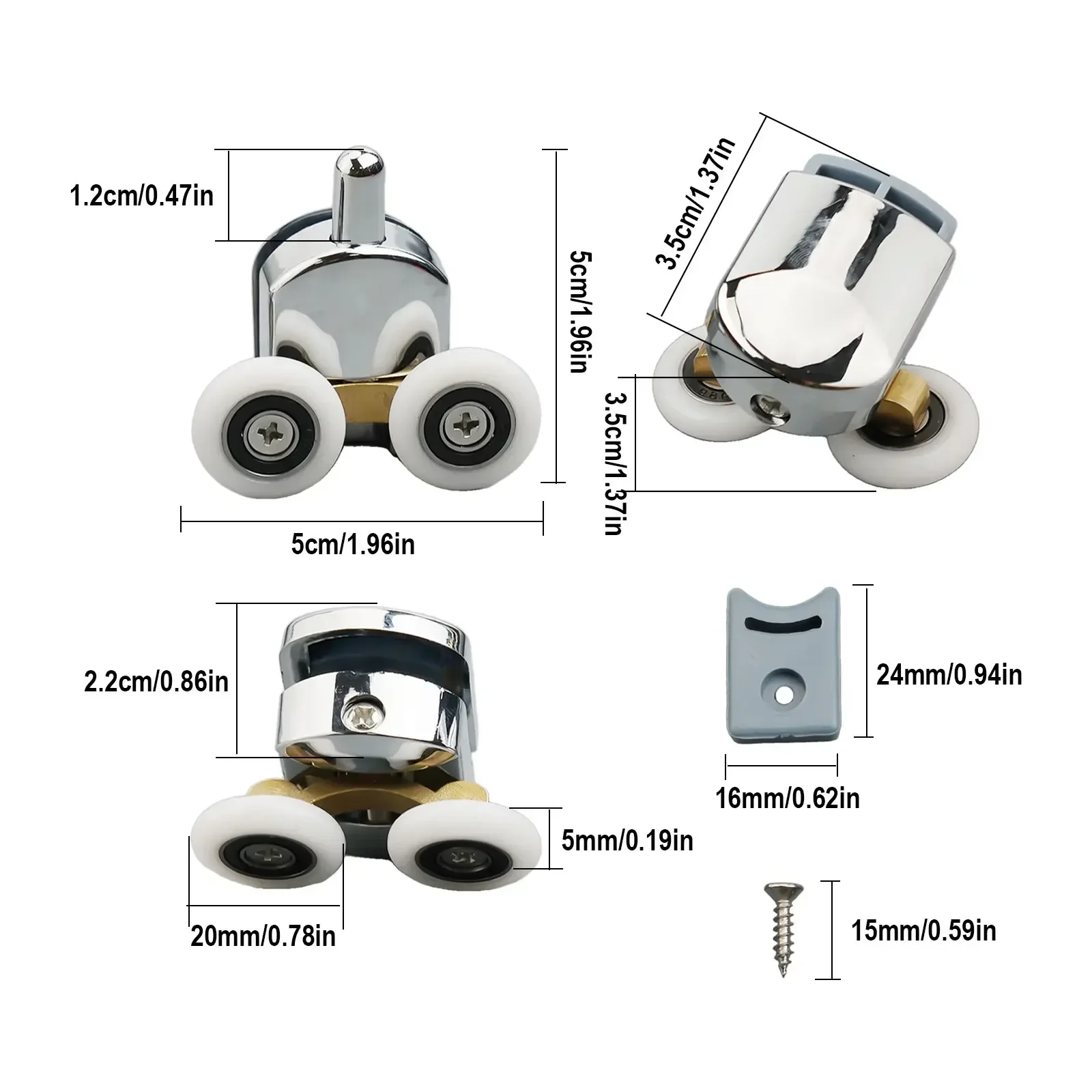 

Swing Stainless Steel Shower Doors Rollers Stainless Steel Shower Screen Door Rollers Twin Top Replacement Runners Wheels