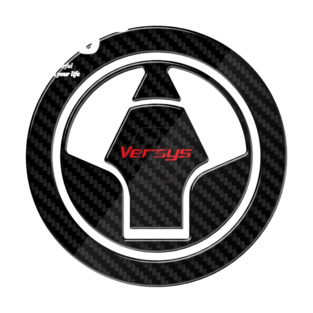 

For Kawasaki Versys 650 1000 2007-2017 3D Carbon-look Fuel Gas Cap Protector Decals