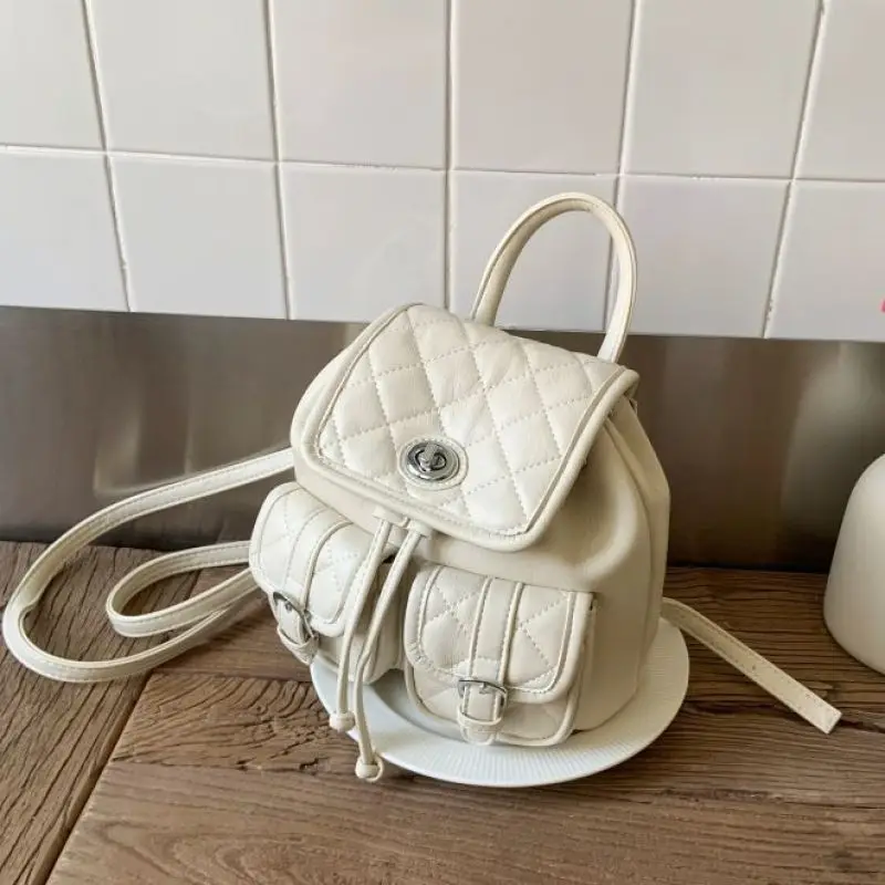 

Trendy Quilted Backpack for Women - Stylish School Bag & Travel Rucksack, Lightweight & Versatile