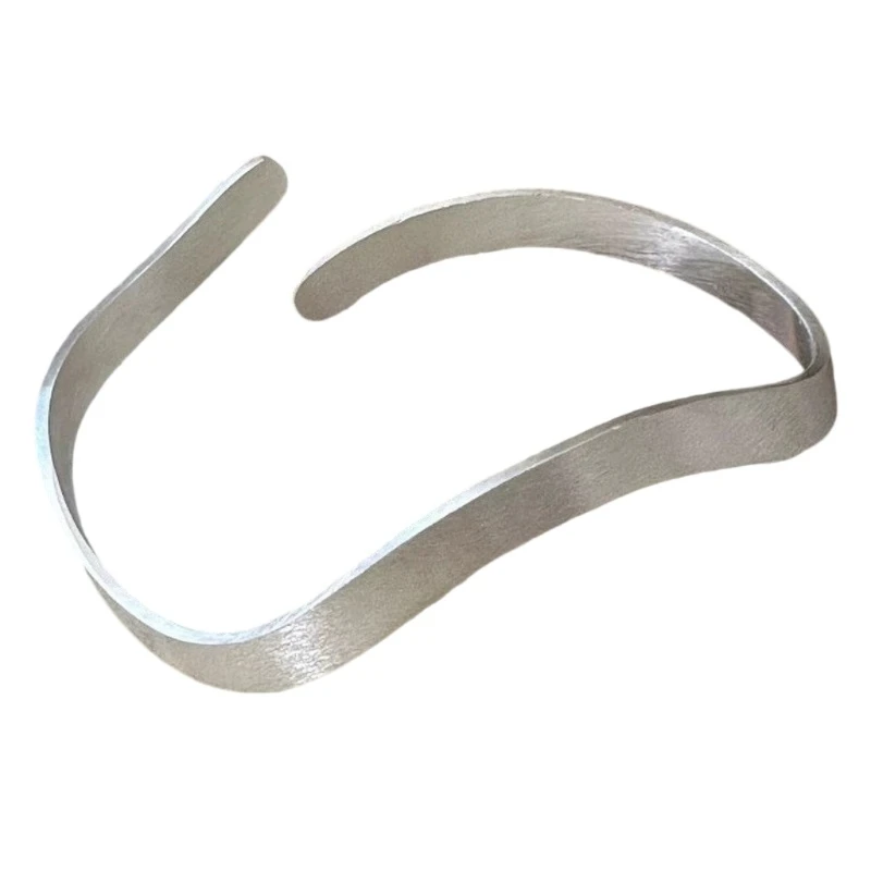Flexible Unconfined Bronze Bangle Abstract Fluctuation Pattern Jewelry Gift for Her otherwise Him