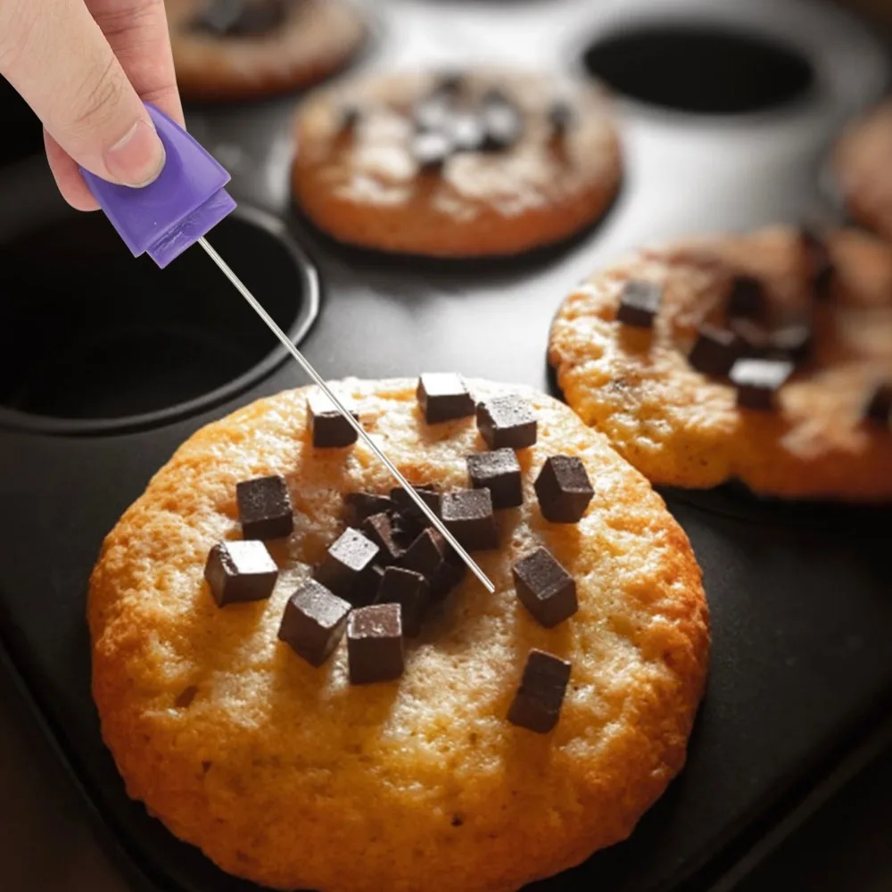 Stainless Steel Cake Tester Stick 6.3 Inch Reusable Stainless Steel Cake Needle With Cover Test Pin Design