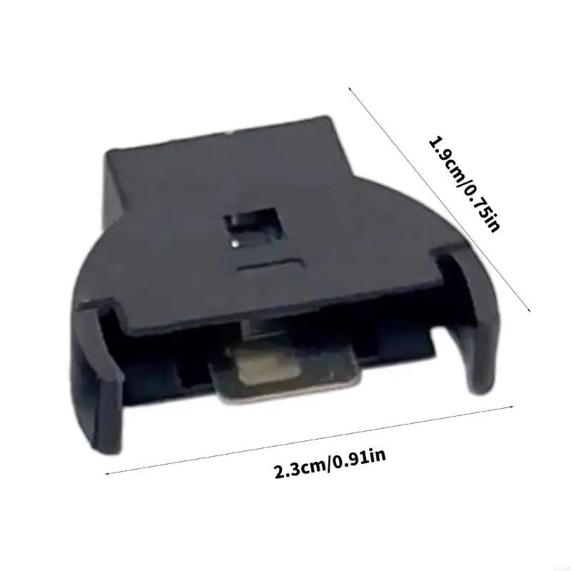 Black ABS Copper CR2032 Battery Socket 3PIN Vertical Design Battery Connector Suitable for Various Home Appliances H8WD