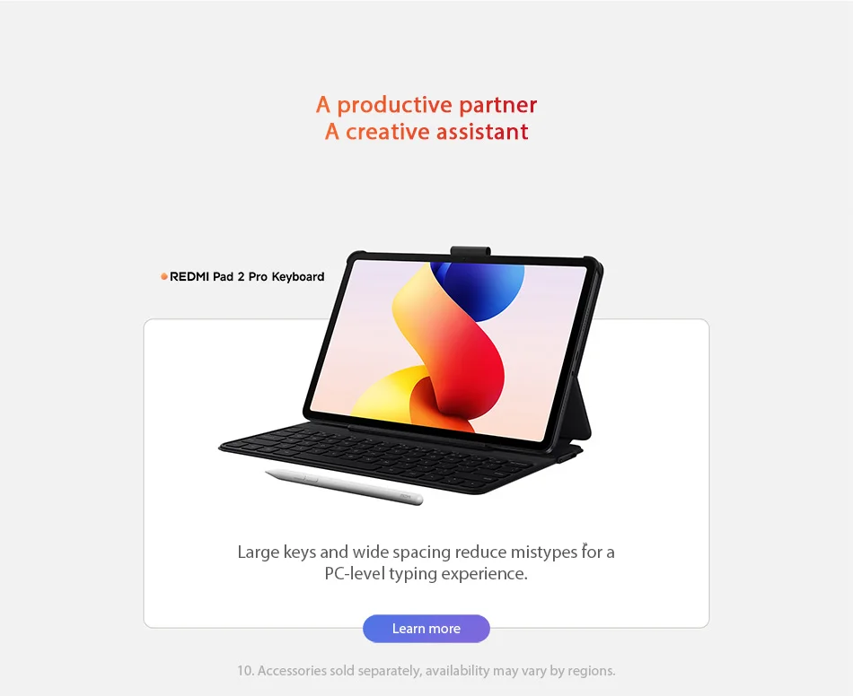 Xiaomi Redmi Pad 2 Pro Global Version 12.1" 2.5K crystal-clear display Snapdragon 7s Gen 4 12000mAh 33W fast charging