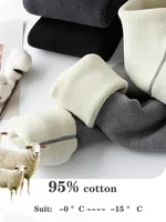 Women Leggings Autumn Winter Velvet Thickened Cotton Female Legging High Waist Solid Casual Fleece Warm Tights Pants Women - Image 3