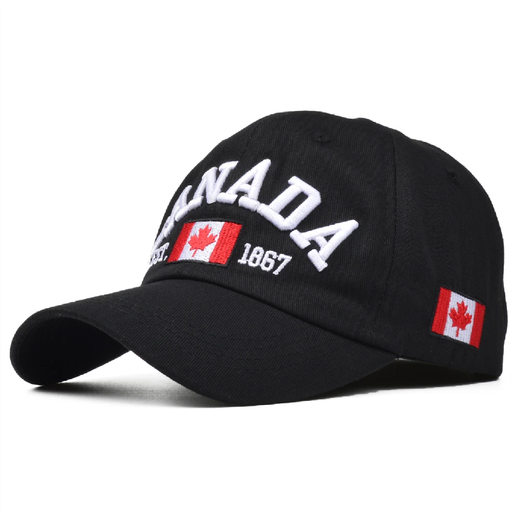 CANADA Letters Baseball Caps for Men Women Hip Hop Dad Hats Sun Outdoor Cotton Trucker Cap