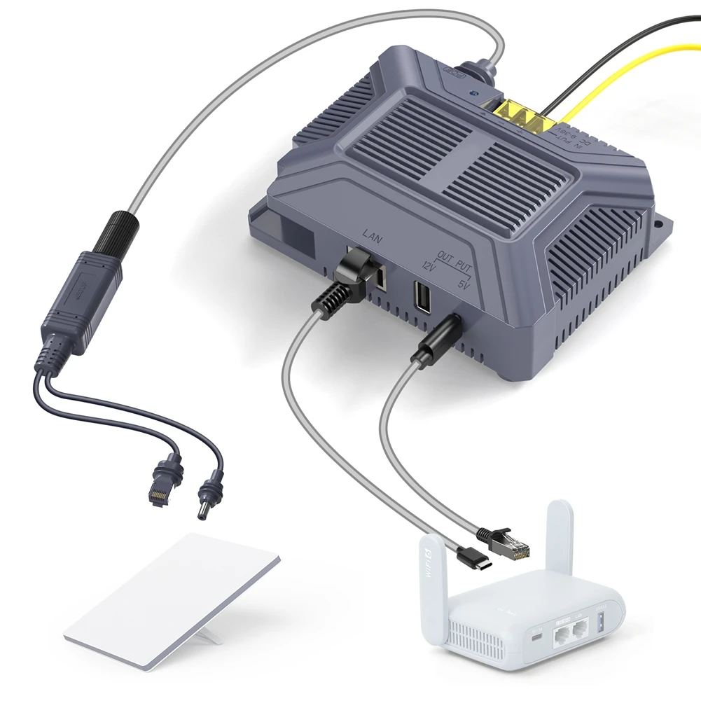 

COTS-tFor Starlink Mini 12V Adapter 180W 5 in 1 Adapter Kit ESD Shielded with DC 9-36V/200W Step Up