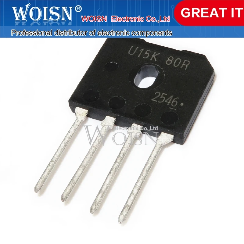 

10pcs/lot U15K80R GBU15K GBU1508 SIP-4 15A 800V In Stock