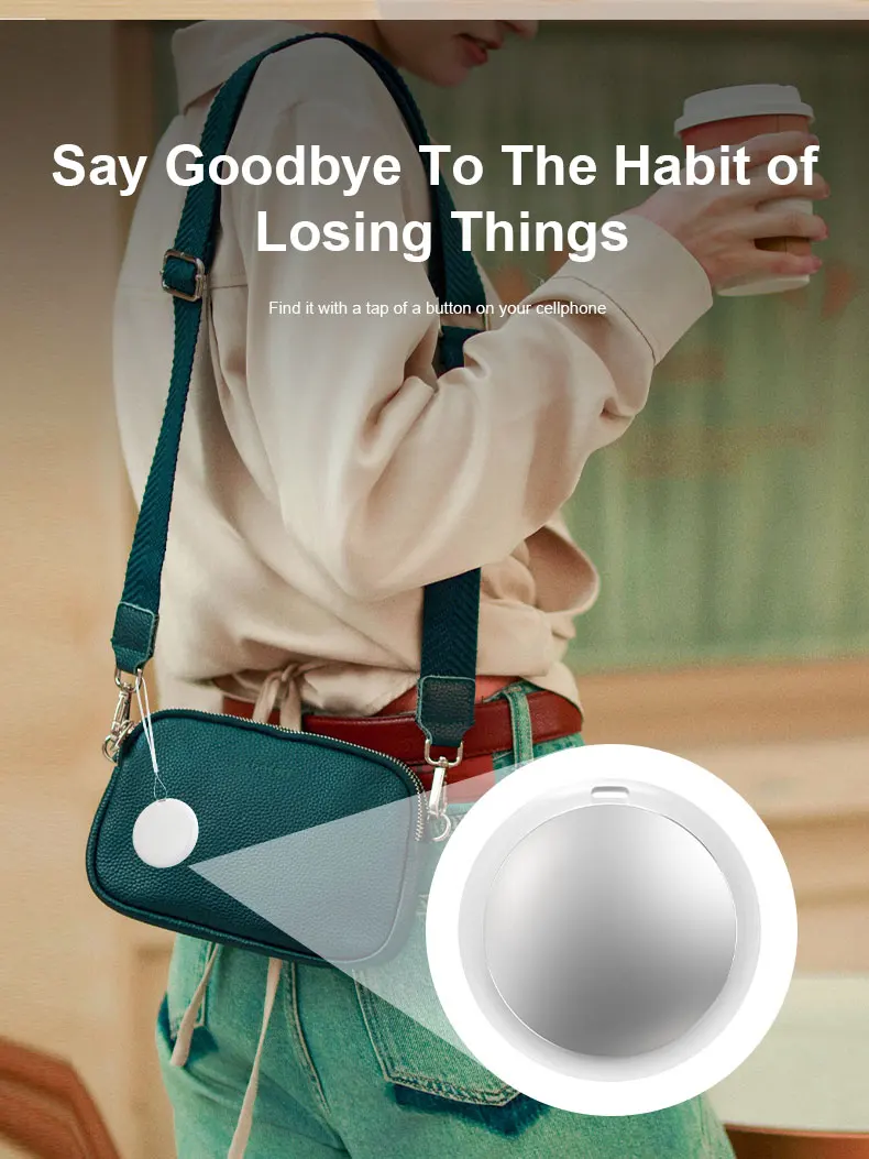 Anti-Verlust AirTag Smart Tag 4er-Pack, GPS-Tracker Kompatibel mit Apple iOS, Ortungsgerät für Schlüssel, Geldbörse, Auto, Haustiere – Detail 9
