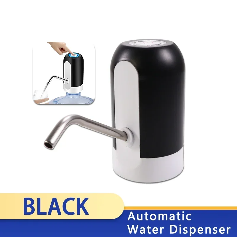 Bomba dispensadora de água elétrica automática com carregamento USB personalizável com um clique e interruptor automático para beber