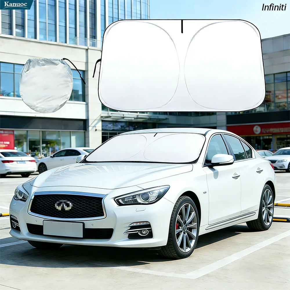 

Windshield Sun Shade For Infiniti Q50 2014-2023 Car Sunshade Sun Visor Protector Foldable Blocks UV Rays