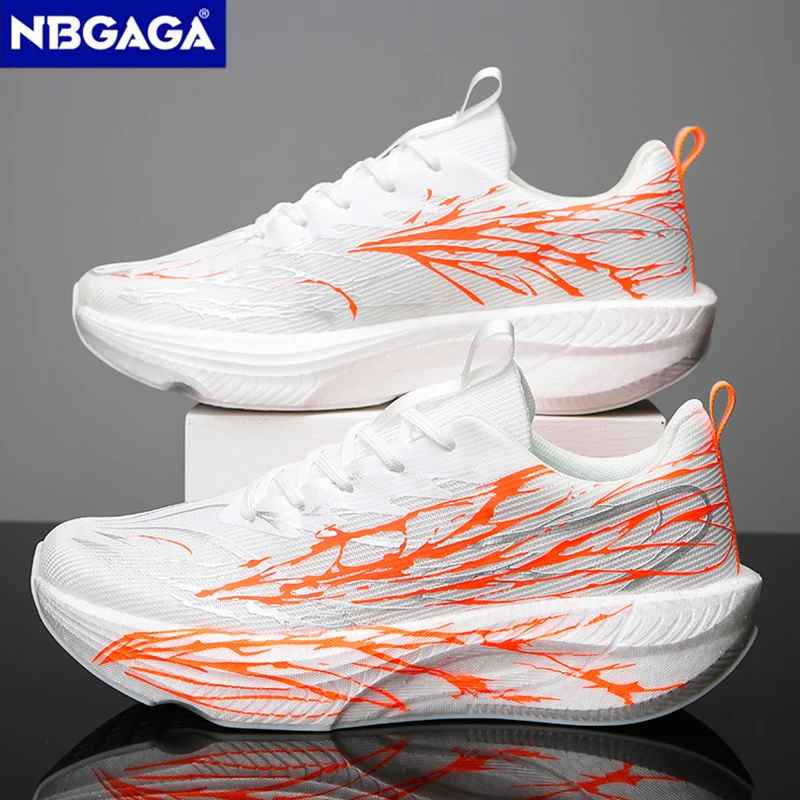 Classic White Men's Sports Running Shoes Breathable Lightweight Athletic Sneakers Outdoor Comfortable Casual Jogging Size 39-45