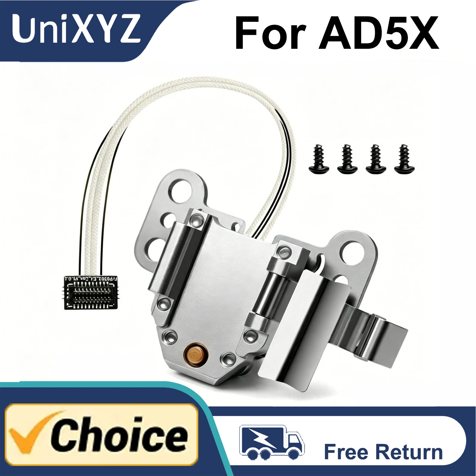 

AD5X Hot End Heating Assembly, 380°C High Temp Quick Replace Hotend Kit for Flashforge with Thermistor Heating Cartridge Clip