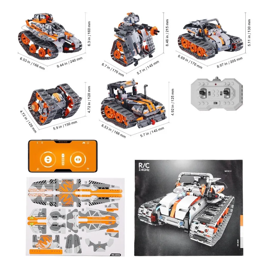 

STEM Building Toys for 5 in 1 App Remote Control Car Robot 554 PCS